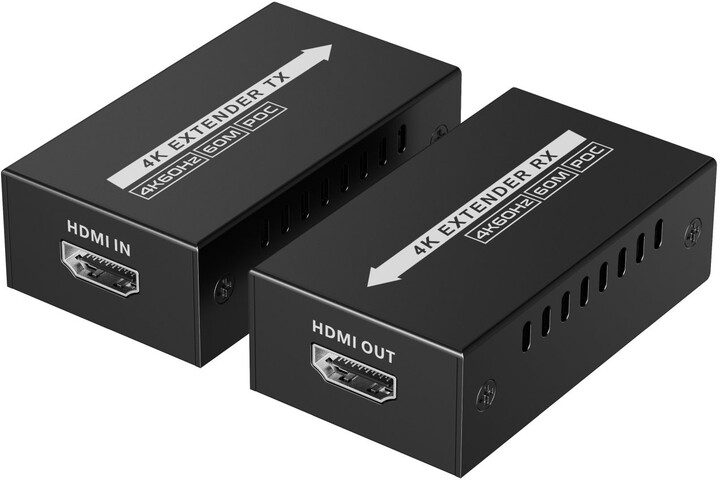 PremiumCord extender HDMI 2.0 na 60m přes jeden kabel Cat6/6a/7, 4Kx2K@60Hz_458775408