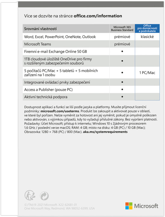 Microsoft Office 2021 pro domácnosti a podnikatele - elektronicky