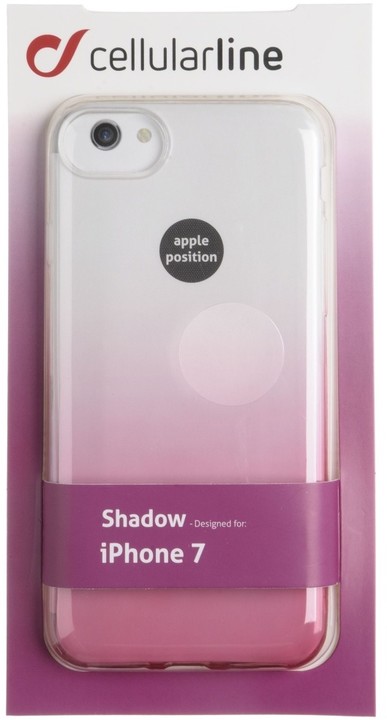 CellularLine SHADOW zadní kryt pro Apple iPhone 7, TPU, růžová_2097569057