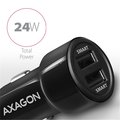 AXAGON PWC-5V5, SMART nabíječka do auta, 2x port 5V-2.4A + 2.4A, 24W_1397962965