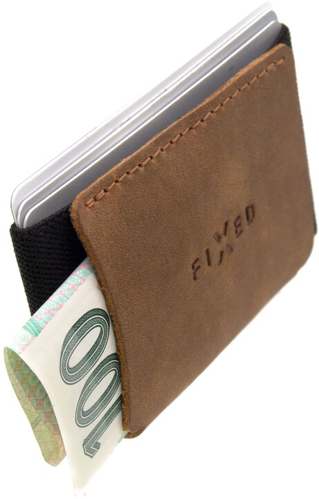 FIXED peněženka Smile Tiny Wallet se smart trackerem, hnědá_1094631701