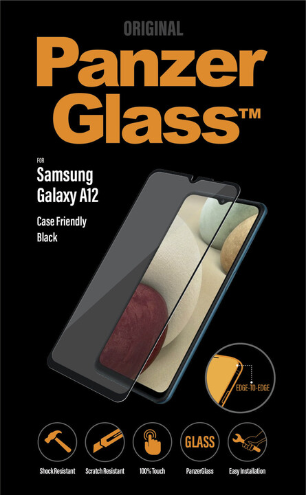 PanzerGlass ochranné sklo Edge-to-Edge pro Samsung Galaxy A12, černá_1593996270