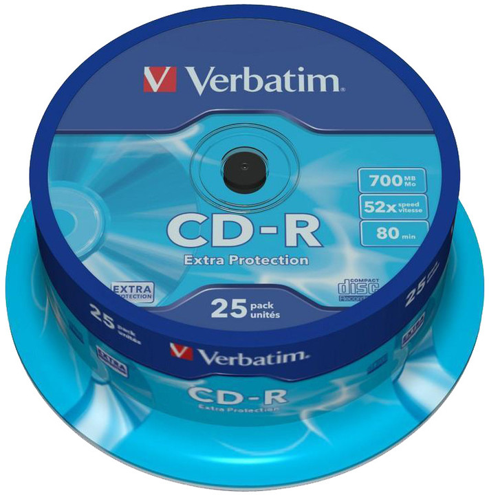 Verbatim CDR Extra Protection 52x 80 minut spindl 25ks_1901508864