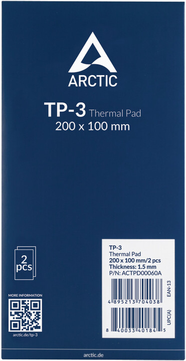 Arctic TP-3 Thermal Pad 200x100x1,5mm (balení 2 kusů)_1595956234