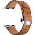 MAX kožený řemínek pro Apple Watch 4/5, 44mm, hnědá_889045195