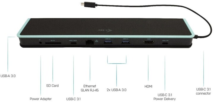 i-tec dokovací stanice USB-C Flat + univerzální nabíjecí adaptér 60 W_602314627