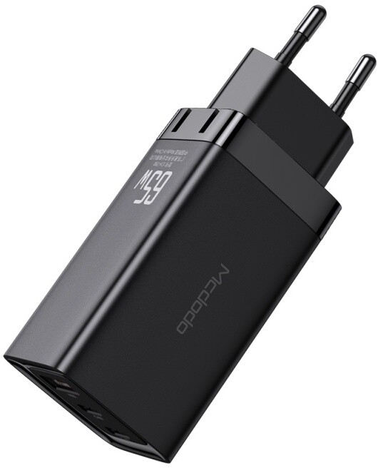 Mcdodo síťová nabíječka GaN Fast Mini, 2xUSB-C PD, USB-A QC 3.0, Super Fast Charging, 65W, černá_316082246