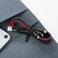 Mcdodo Armor 3v1 nabíjecí kabel Lightning, microUSB, USB-C, 1,2m, černá_622802261