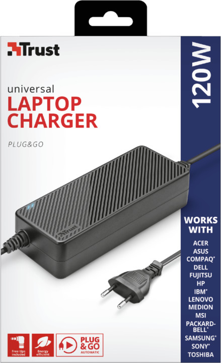 Trust napájecí adaptér Plug and Go 120W Laptop charger_1907847295