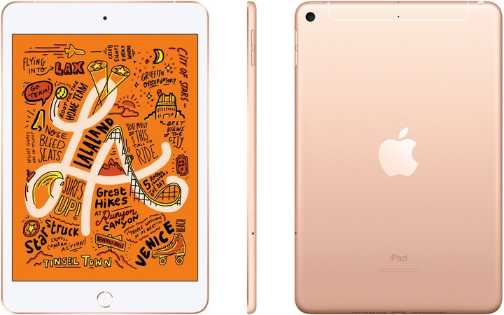 Apple iPad Mini, 64GB, Wi-Fi + Cellular, Gold, 2019 (5. gen.)_1057189174