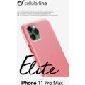 CellularLine ochranný kryt Elite pro Apple iPhone 11 Pro Max, PU kůže, oranžová