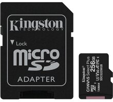 Kingston Micro SDXC Canvas Select Plus 100R 256GB 100MB/s UHS-I + adaptér SDCS2/256GB