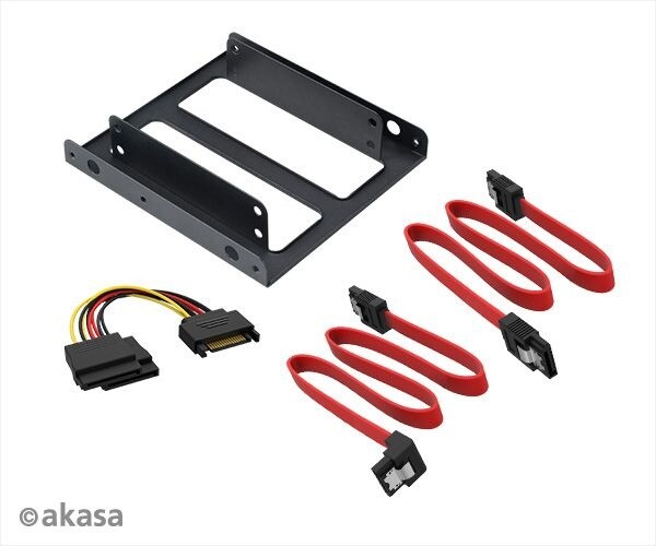 Akasa adaptér pro 2,5&quot; HDD/SSD do 3,5&quot; vč. kabelů (AK-HDA-11)_1848082252