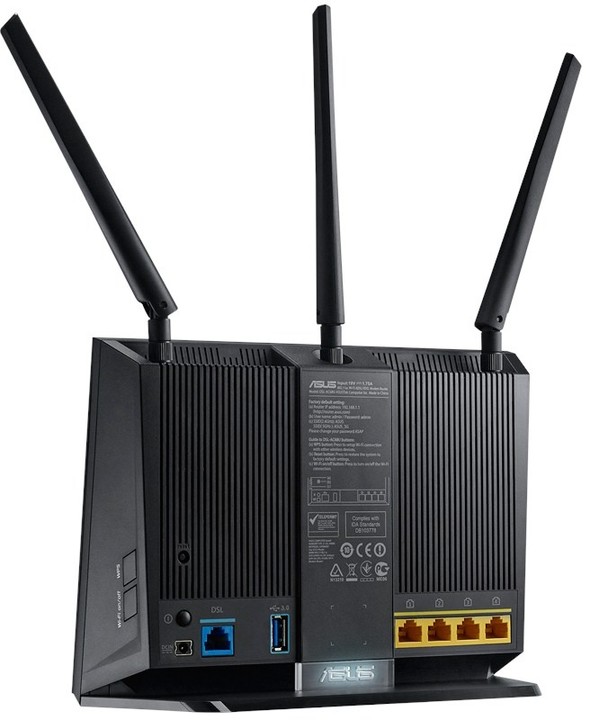 ASUS DSL-AC68U, AC1900, Dual-band Wi-Fi VDSL2/ADSL Aimesh Modem Router, 1x100/1000_2001749568