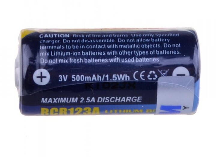 AVACOM baterie CR123, CR23, DL123A lithiový článek 3V 500mAh, nabíjecí_394611690