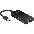 J5CREATE adapter USB3.0 na Gigabit Ethernet/3-port Hub (Windows/Mac) JUH470_1852283729