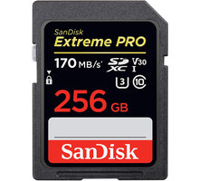 SanDisk SDXC Extreme Pro 256GB 170MB/s UHS-I U3 V30 Poukaz 200 Kč na nákup na Mall.cz + O2 TV HBO a Sport Pack na dva měsíce