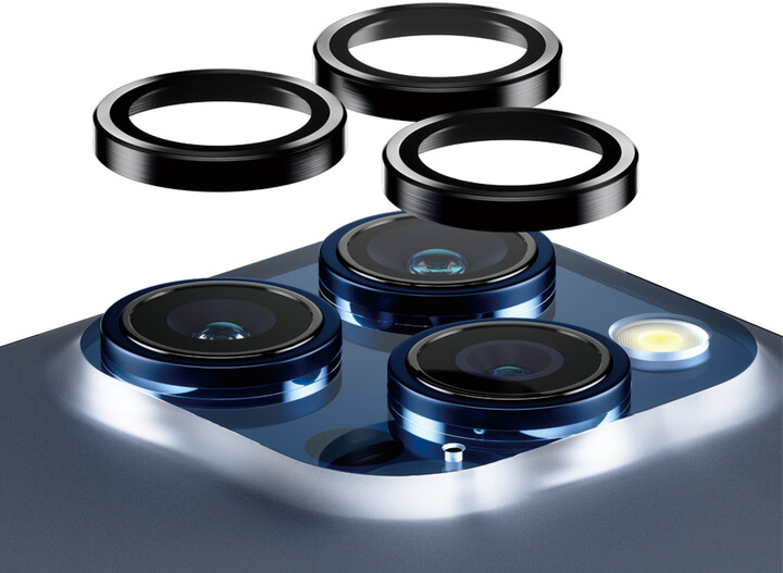 PanzerGlass HoOps ochranné kroužky pro čočky fotoaparátu pro Apple iPhone 15 Pro/15 Pro Max_1570340774