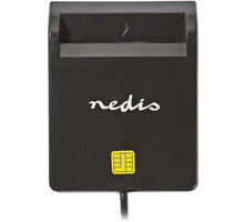 Nedis čtečka čipových karet, USB, Smart Card ID-1, standardní biometrické čipy, USB 2.0, černá_583693328