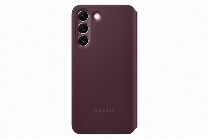 Samsung flipové pouzdro Clear View pro Galaxy S22, červená_2107243425