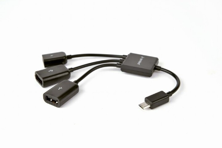 Gembird CABLEXPERT USB hub, OTG, 2 x USB 2.0 (F) + 1 x microUSB (F) na microUSB (M)_1298465940
