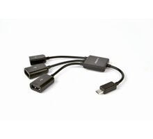 Gembird CABLEXPERT USB hub, OTG, 2 x USB 2.0 (F) + 1 x microUSB (F) na microUSB (M)_1298465940