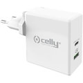 CELLY nabíječka PRO POWER s USB-C (PD) a USB portem, Qualcomm Quick Charge 3.0, bílá_2060421374