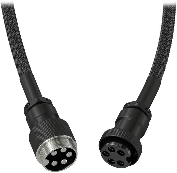 Glorious Coiled Cable, USB-C/USB-A, 1,37m, Phantom Black_1467392455