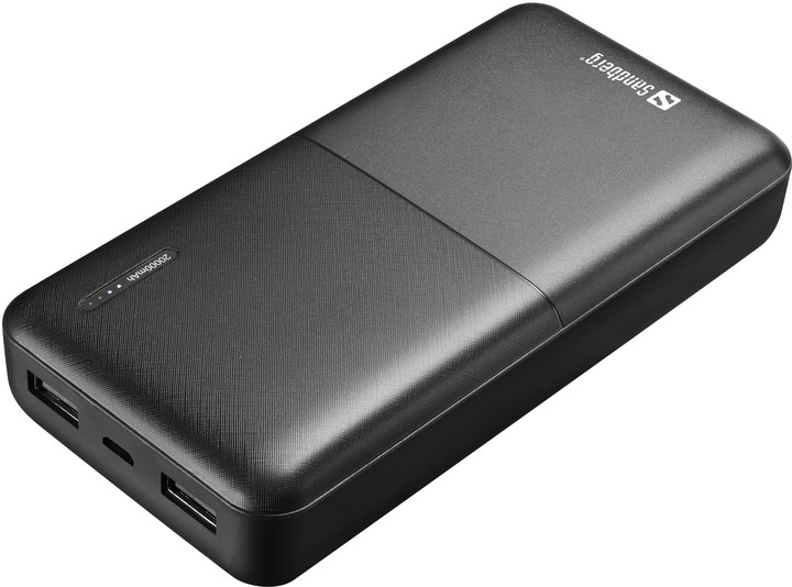Sandberg Saver Powerbank 20000 mAh, 2x USB-A, černá_432269194