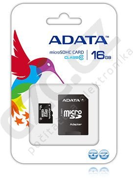 ADATA Micro SDHC 16GB class 10 + adaptér_1169298222