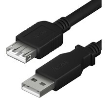 YENKEE kabel YCU 014 BK USB-A - USB-A M/F, prodlužovací, USB 2.0, 1.5m, černá 37000025