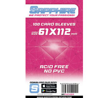 Ochranné obaly na karty SapphireSleeves - Fuchsia, 100ks (61x112)_319612185