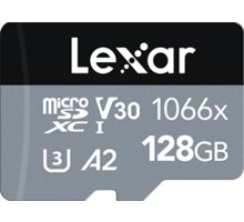 Lexar High-Performance 1066x UHS-I U3 (Class 10) micro SDXC 128GB + adaptér LMS1066128G-BNANG