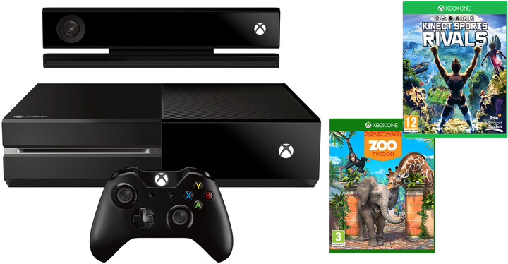 XBOX ONE, 500GB + Kinect + Kinect Sports Rivals + Zoo Tycoon_794195865