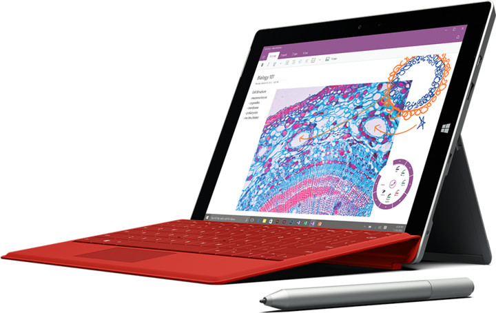 Microsoft Surface 3 Type Cover, červená_631536428