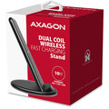 AXAGON WDC-S10D dual coil Wireless Fast Charging Stand, QI 5/7.5/10W, micro USB_1194877836