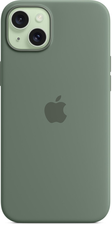 Apple Silikonový kryt s MagSafe pro iPhone 15 Plus, cypřišově zelená_1626713862