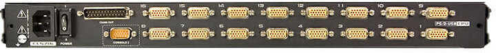 ATEN CL5716 - 16-portový KVM switch (PS/2 i USB), 17" LCD, UK klávesnice