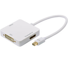 Ednet splitter mDP - DP+HDMI+DVI, 0.2m, DP 1.1a comp., zlatá_1266173984