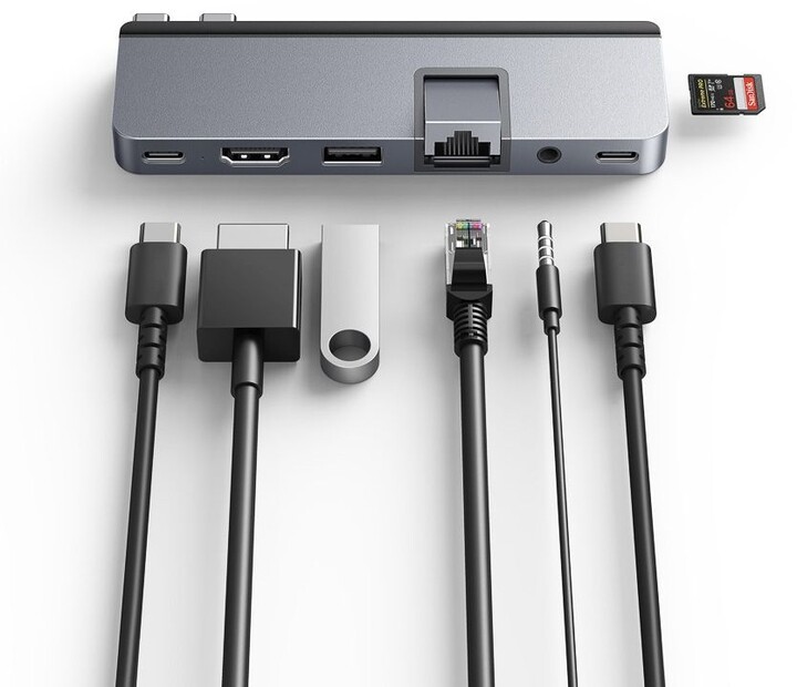 HyperDrive DUO PRO 7-in-2 USB-C Hub, šedá_1441158405