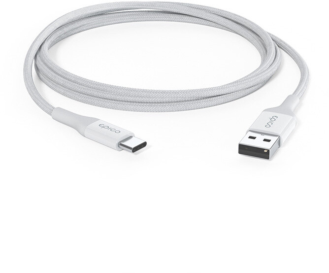 EPICO nabíjecí kabel USB-A - USB-C, opletený, 1.2m, bílá_419241236