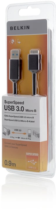 Belkin USB 3.0 kabel A-microB, 0.9 m_544524571