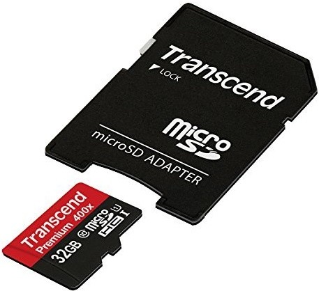 Transcend Micro SDHC Premium 400x 32GB 60MB/s UHS-I + SD adaptér