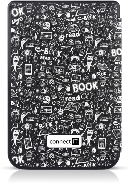 CONNECT IT Doodle pouzdro pro PocketBook 616/627/628/632, černá_2069951304