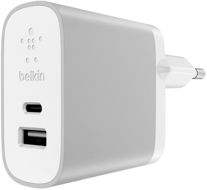 Belkin USB-C + USB-A 230V nabíječka 5V/3A,15W, bílá_633755546