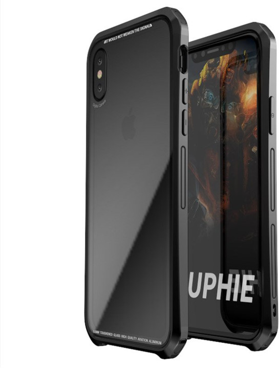 Luphie Double Dragon Alluminium Hard Case pro iPhone X, černá_608035951