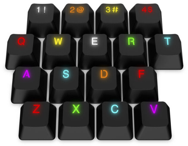 SPC Gear vyměnitelné klávesy KC104, Kailh, 104 kláves, černé, US_1607854476