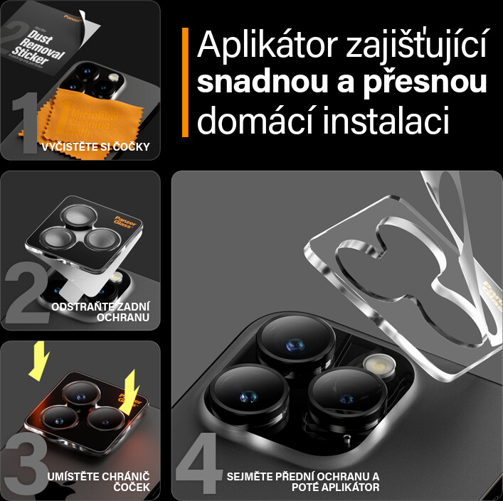 PanzerGlass HoOps ochranné kroužky pro čočky fotoaparátu pro Apple iPhone 15 Pro/15 Pro Max_891998914