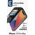 CellularLine flipové pouzdro Book Agenda 2 pro Apple iPhone 12 Pro Max, černá