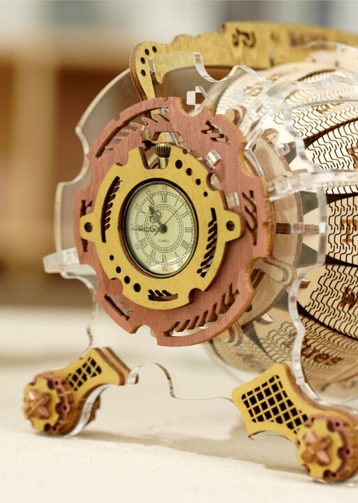 Stavebnice RoboTime Kalendář s hodinkami, dřevěná_73717917
